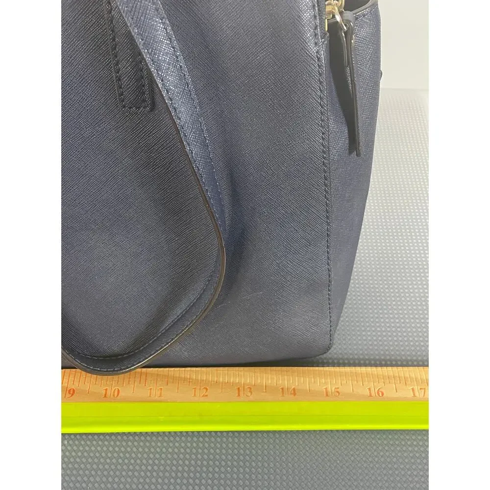 Kate Spade Midnight Blue Double Zip Grand Street Satchel Bag